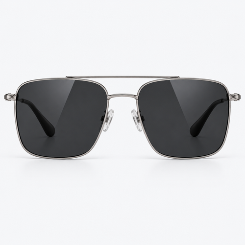 Apex Navigator Square Aviator Sunglasses - Front View